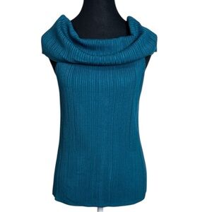 NWT White House Black Market Off-the-Shoulder Cowl Neck Ribbed Sweater Knit XL